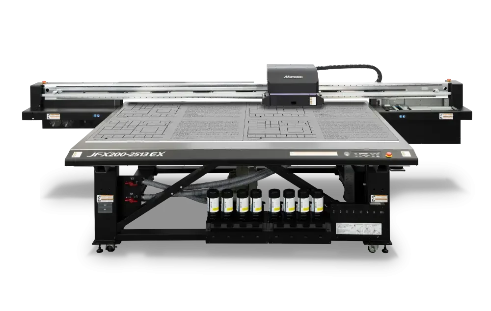 Mimaki JFX200-2513 EX UV-LED flatbed printer, official Mimaki product image