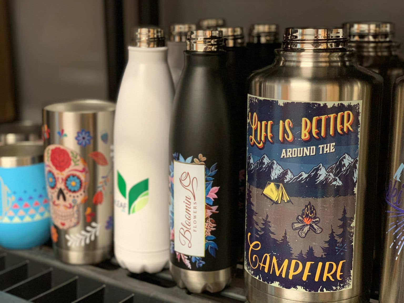 Bottle Printing Plastic, Stainless, and Metal UV Bottle Printer