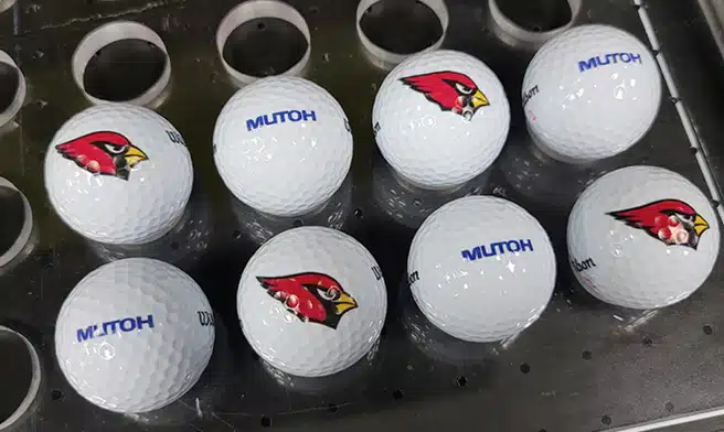 The Mutoh XpertJet 661UF UV printer is perfect for promotional products and golf balls